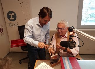 Nos visitó Juan Carlos Pallarols y le dimos unos golpecitos al próximo bastón presidencial