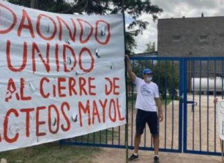 Bloqueo sindical en la fábrica de lácteos Mayol: piden que no tengan trabajadores en negro