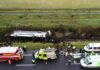 El testimonio de una pasajera del micro que volcó en Ruta 2: “Parece que el chofer se quedó dormido”