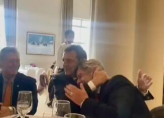 Nicolás Pino, sobre la foto con Massa: “El abrazo se dio en el marco de un almuerzo”