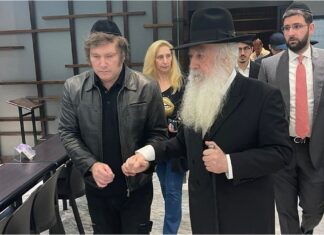 Javier Milei recibió la bendición del rabino David Pinto