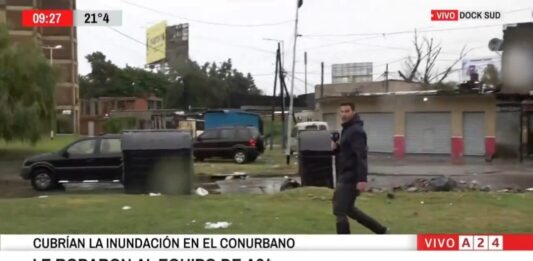 Eduardo Feinmann entrevistó a un camarógrafo de A24 que fue asaltado durante la cobertura de las inundaciones en el AMBA