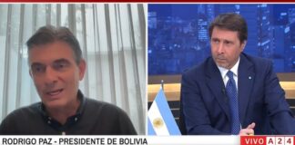 Rodrigo Paz, presidente de Bolivia: “Evo Morales tiene los días contados”